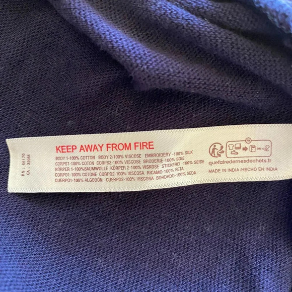 NWOT Free People Intimately FP Enchanted By You Bodysuit Women's Large Navy Silk - Picture 11 of 13